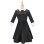Addams Family Costume Halloween Wednesday Black Dress Cosplay Costume F411