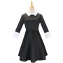Addams Family Costume Halloween Wednesday Black Dress Cosplay Costume F411