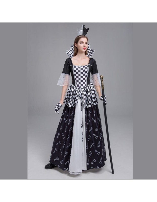 Sexy Adult Queen Dress Poker Alice In Wonderland Women Cosplay Costume M40770