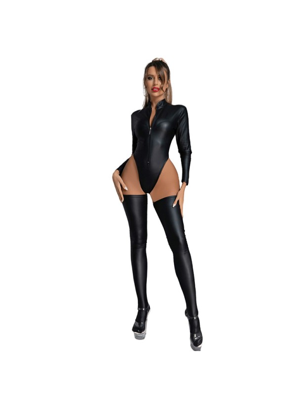 Wholesale Leather Model Jumpsuit Patent Leather Sexy Cat Girl Bodysuit 6827