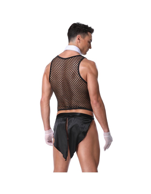 Uniform Tuxedo Sexy Lingerie Set Mesh Men Underwear M20190