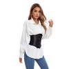 Plus Size Black Contracted Abdominal Belt Short Style Outer Wear Waist Corset QF859