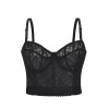 Sexy Black Transparent Bra Lace Push Up Corset Crop Tops M21971