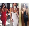 Lace-up Midi Slip Dress M30047