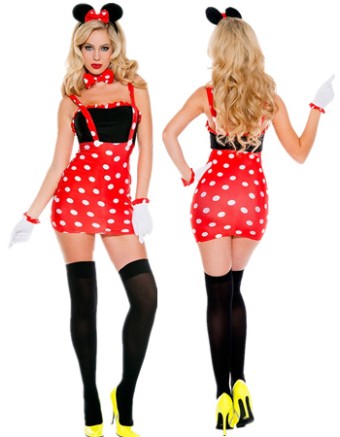 Sexy Women Red Mario Costumes M40156
