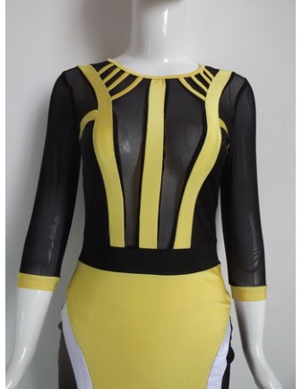 Sexy Fashion Long Sleeves Bodycon Dress M3963