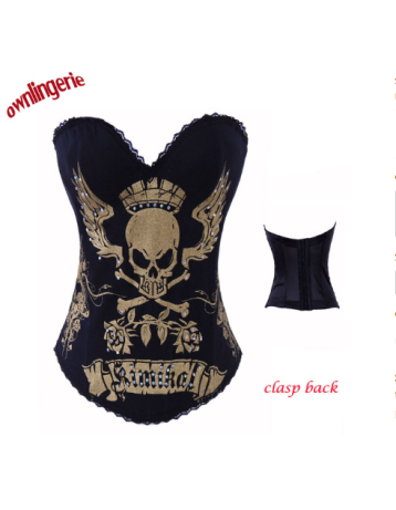 black color cotton with skull pattern m1857G