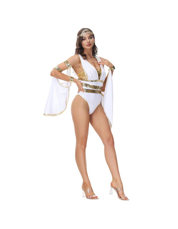 Ancient Rome Cleopatra Greek Goddess Cosplay Uniform Costume MS5015