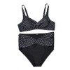 Women Sexy Polka Dot Two Piece Swimsuit Plus Size HF42