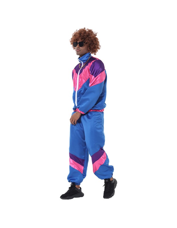 Retro 80's Disco Costumes Hippie Adult Dance Movement Hip Hop Clothes S5573