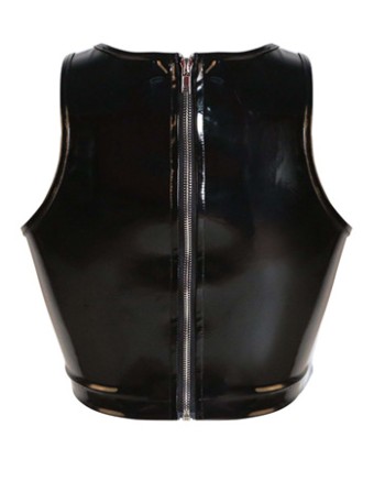 Black Women Leather Bra Tops M7273