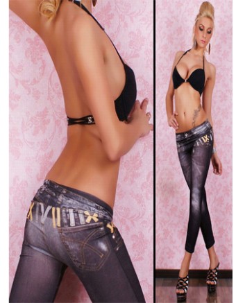 Seamless Tattoo Leggings trousers FG9012BK