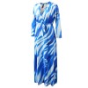 Big Size Summer Long Maxi Dress Print Beach Dress M8428