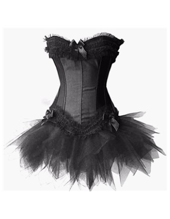 2pcs Black corset M1693b