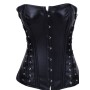 black leather corset M 1230
