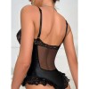 Seductive Patent Leather Lace Sexy Close Fitting Waist Shape Sexy Underwear YSF609