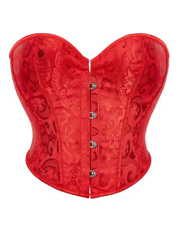 Plus Size S-6XL Sexy Strapless Tube Tops Women Overbust Jacquard Bustiers Waist Corset