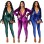 Sexy Jumpsuit Bandage V-neck long-sleeve Velvet sexy backless jumpsuit M8290