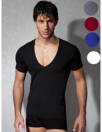 New Sport Casual Men V Neck T-shirt M6109