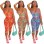 V-neck floral print halter sexy women romper jumpsuit M30123