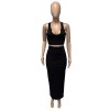 women vest short sexy outfit clothes hanging neck two piece skirt set M30174