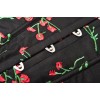 Vintage Lace Up Boned Overbust Waist Trainer Floral Embroidery Corset M22019