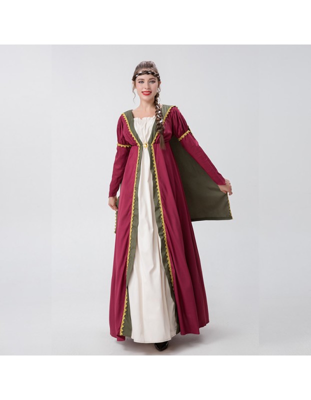 Halloween Costume Queen Role Play Cape Performance Court Drama Costume YM8721