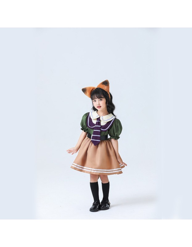 Zootopia Nick Fox Dress  Animal Costume Game uniform Cosplay DL2044