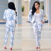 lady summer clothes chain printed coat and trousuers shop online