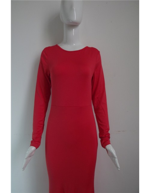 Red Top Style Long Maxi Dress M3994b