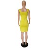 Lips Printed T-Shirt Basic Vest Dress m8441