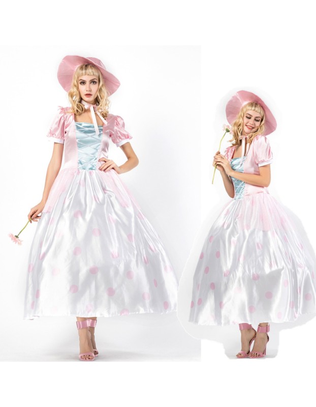 Movie Toy Story Bo Peep Cosplay Costume Pink Princess Dress M40600