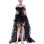 One Line Neckline Women Gauze Skirt  Shapewear Bone Dress Corset WK2277B