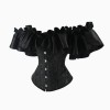 Sexy Off Shoulder Ruffles Sleeves Overbust Corset Top WK2276