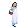 British colonial farm dress girls costume children blue dot dress cosplayM40648