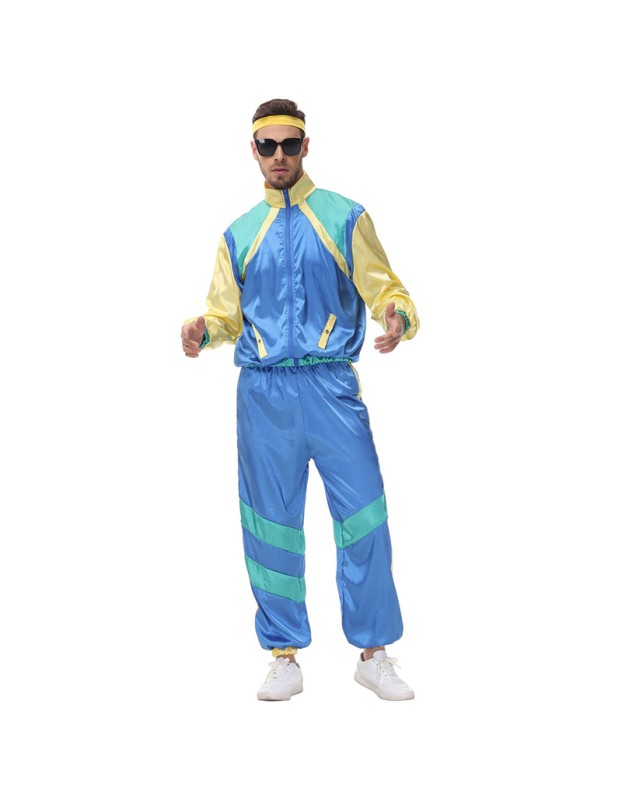 Couple Retro 70s Hip-hop Hippie Rock Opera Halloween Stage CostumesMS5090 5091