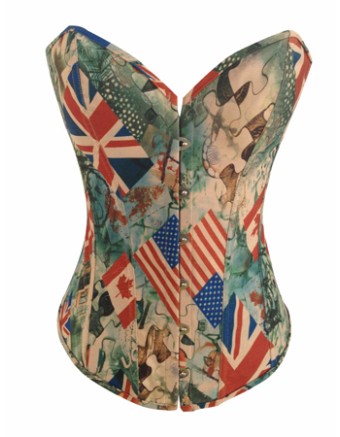 colorful pattern corsets m1265c