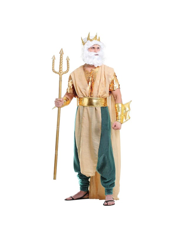 Ancient Greek Sea God Mermaid Dress Up Table Couples Stage Costumes SM20127