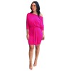 Women-fashion-batter-sleeve-solid-color-dress M8466