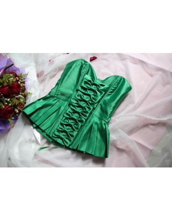 Green sexy overbust corset for women m1868d