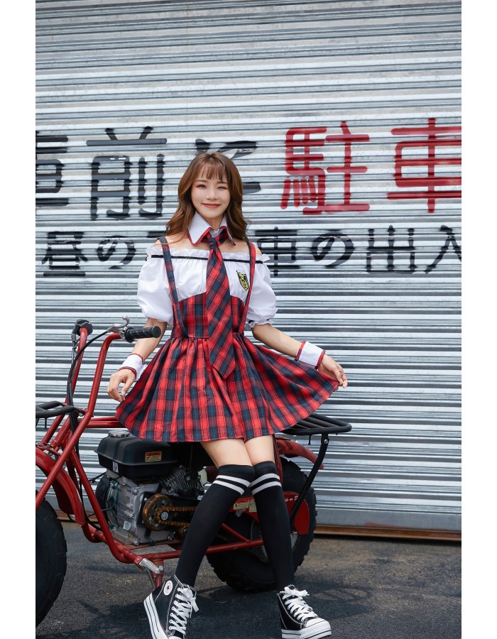 Japanese school girl Dress cheerleading performance clothe M40709-2