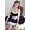 elegant white jacquard corset with black lace m1932