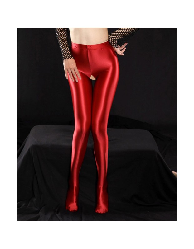Sexy Open Crotch Bag Foot Even Crotch Silky High Elastic Tights Pantyhose XX18510