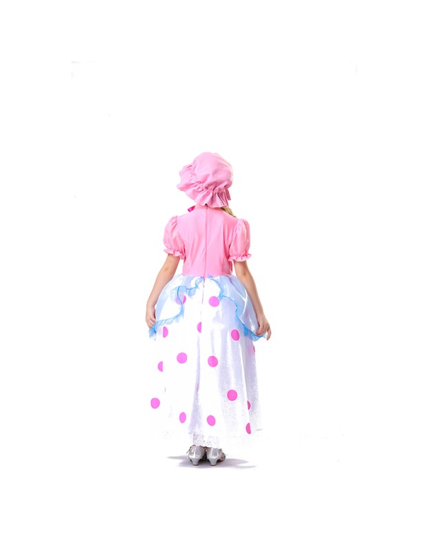 Halloween Children TV Costume Pink Polka Dot Princess Girl Pink Dress YM5827