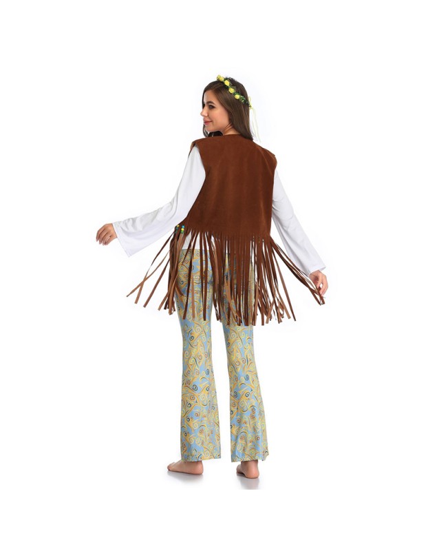 Indian Adult Couple Costume Tribe Princess Hip Hop Fringe Cosplay SM3348