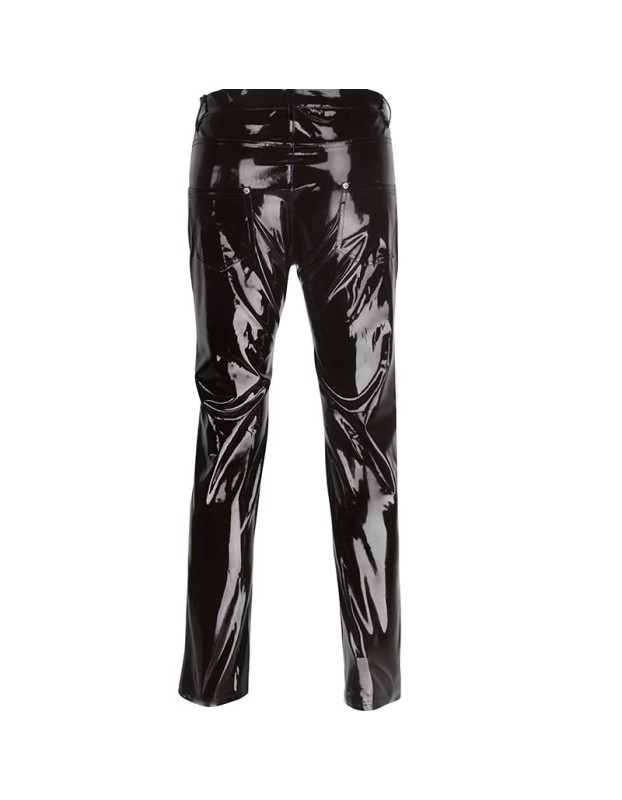 Men Casual Pants Sexy Vinyl PU Leather Scrunch Butt Leggings N6005