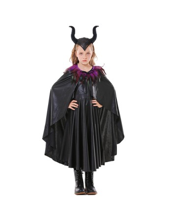 Cosplay Evil Queen Disfraces Halloween Witch Gown Girls Dress Kids Costume M40769