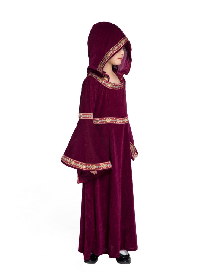 Children Wine Red Vampire Wizard Clothing European Vintage Court Dress Up M40647