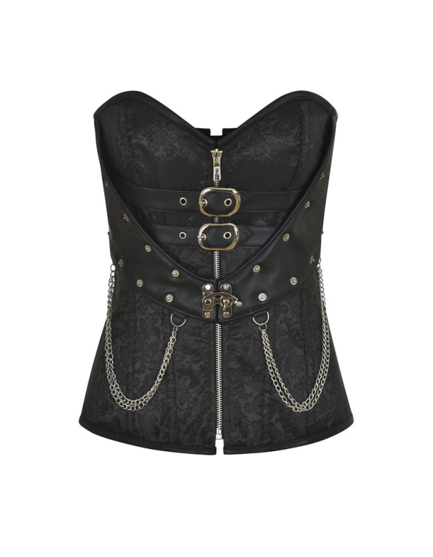 Metal Chain Waist Control Gothic Corsets M1428