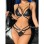 Black Patent Leather Three Point Binding Maid Sexy Underwear Uniform Seduction See Through YSF531